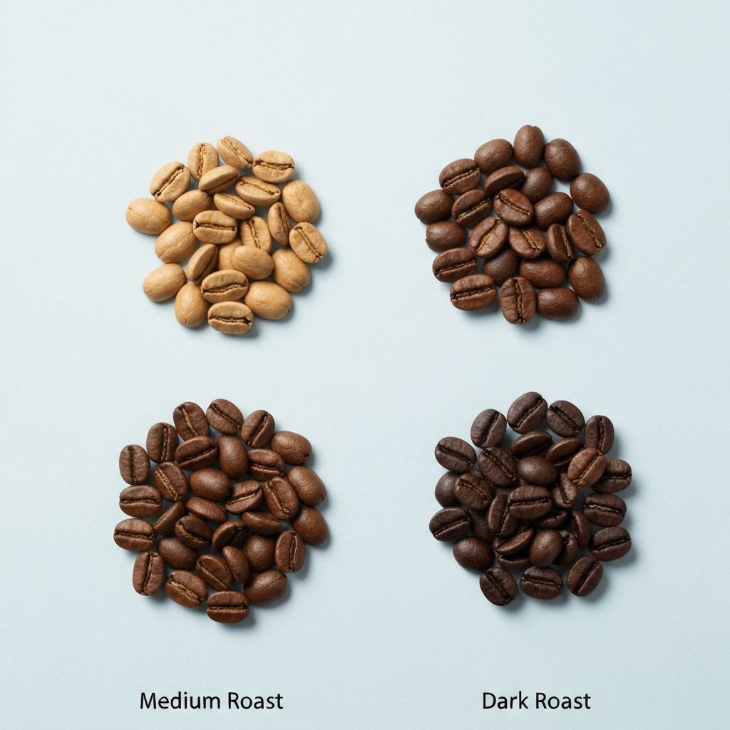 Kaffee in verschiedenen Röstgraden